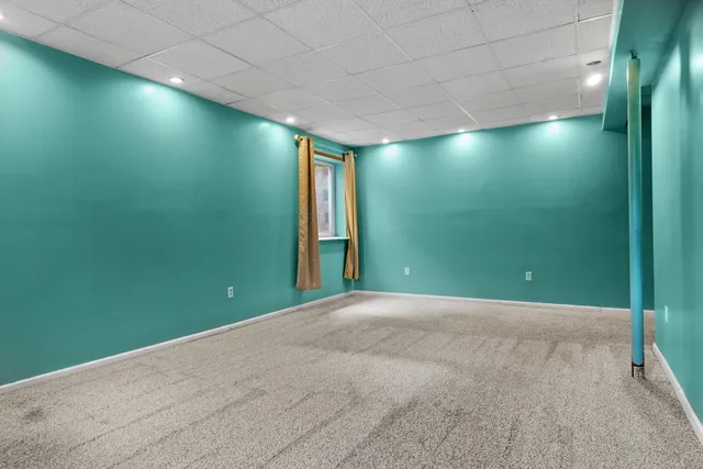 a view of a big room with a projector