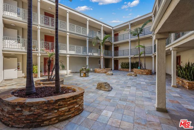 a view of a lobby with a porch