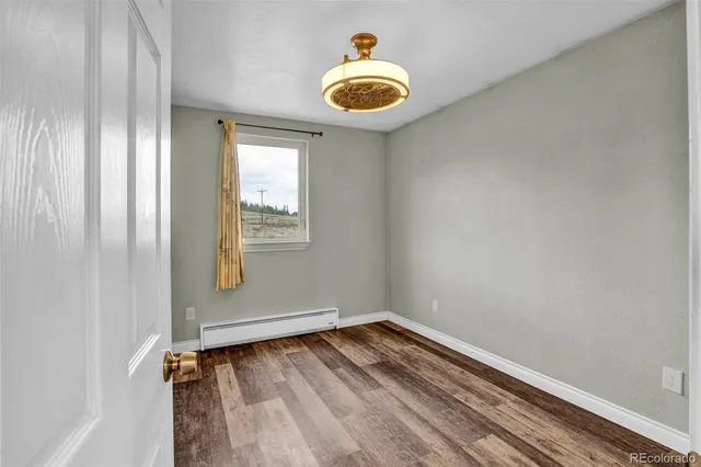 an empty room with a window