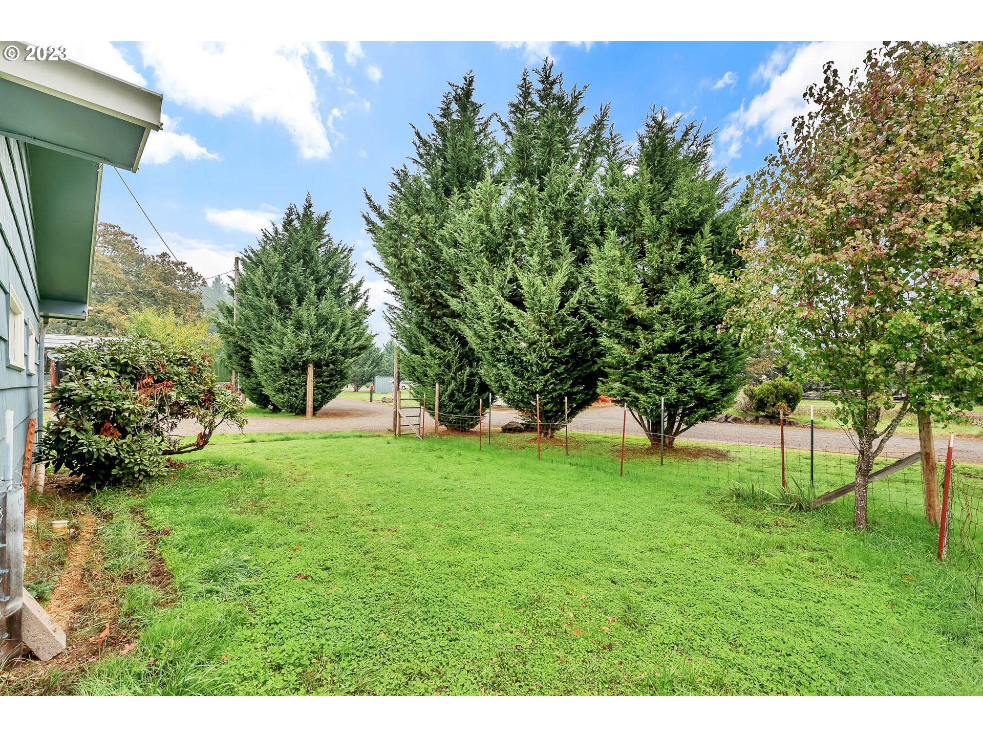 92010 Marcola Road Springfield, OR 97478 - Photo 32 of 45 a view of a backyard with large trees