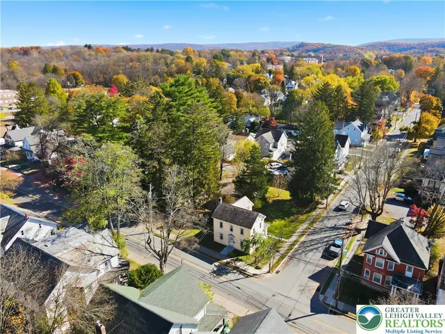 an aerial view of multiple house