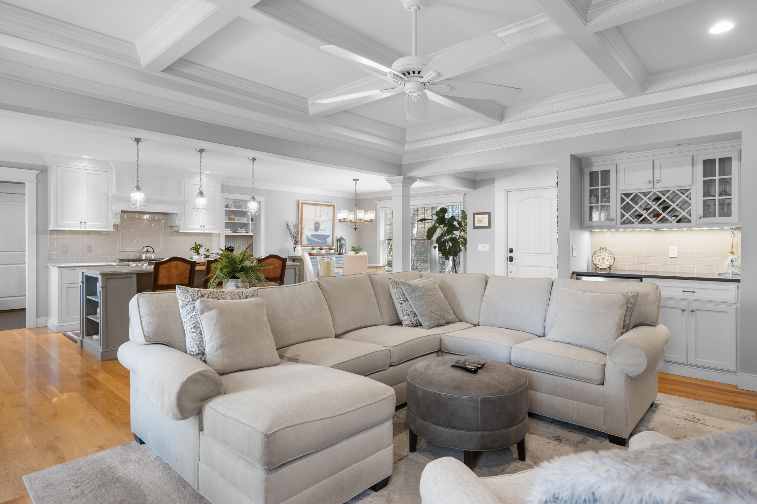 6 Bunker Circle Sandwich, MA 02563 - Photo 16 of 43 a living room with furniture white walls and a chandelier