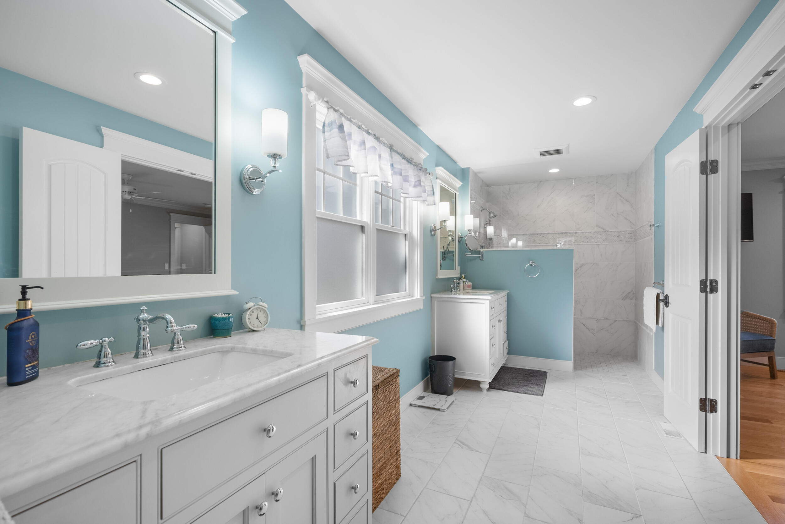 6 Bunker Circle Sandwich, MA 02563 - Photo 19 of 43 a spacious bathroom with a double vanity sink mirror and toilet