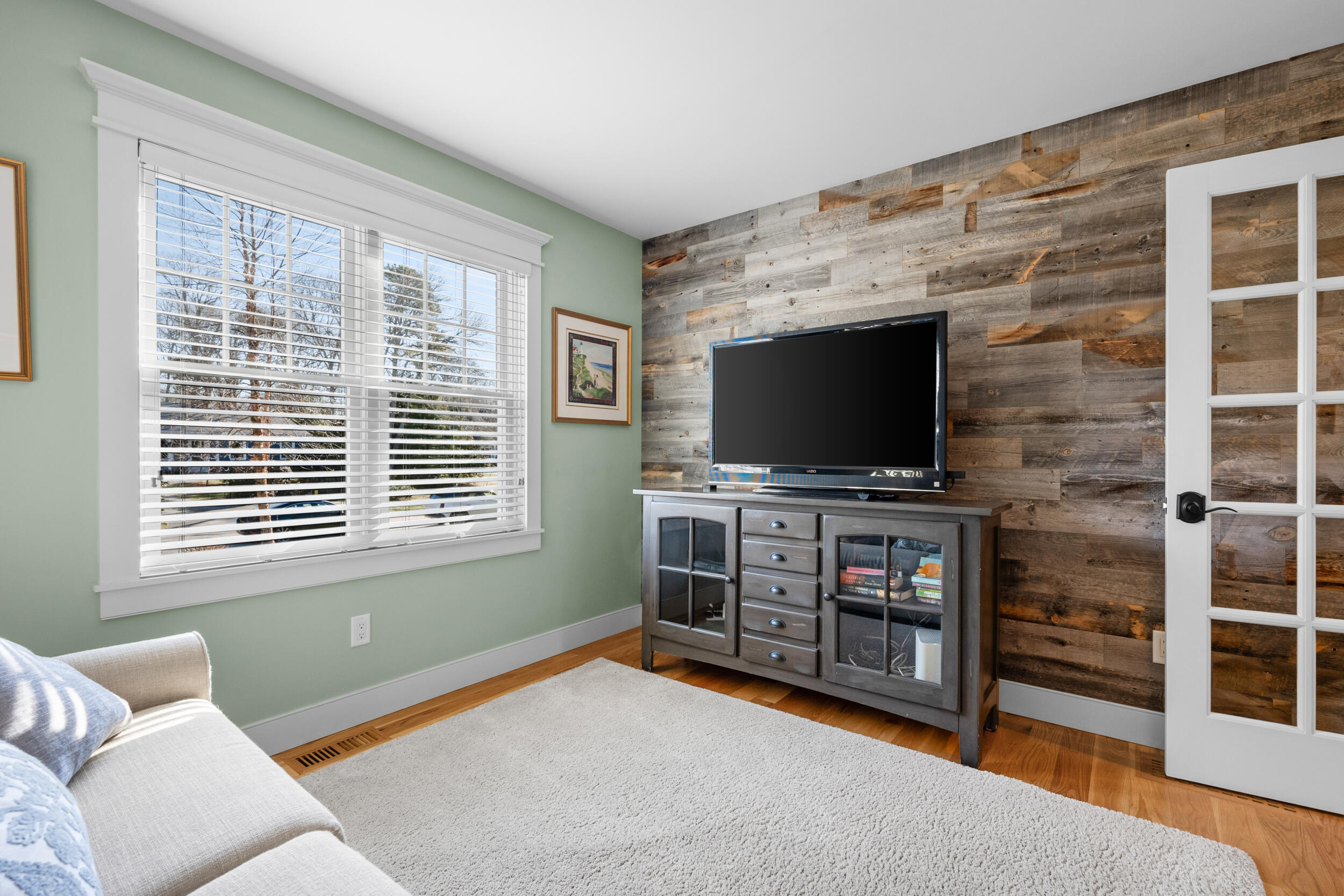 6 Bunker Circle Sandwich, MA 02563 - Photo 23 of 43 a living room with furniture and a flat screen tv