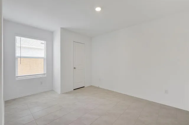 an empty room with a window