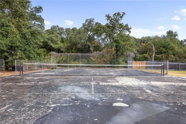 a view of a backyard