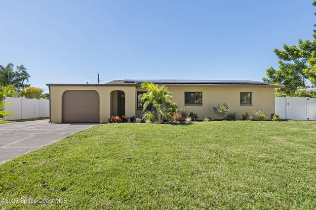 a outdoor space with garden view