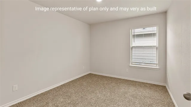 a view of a small space with a window