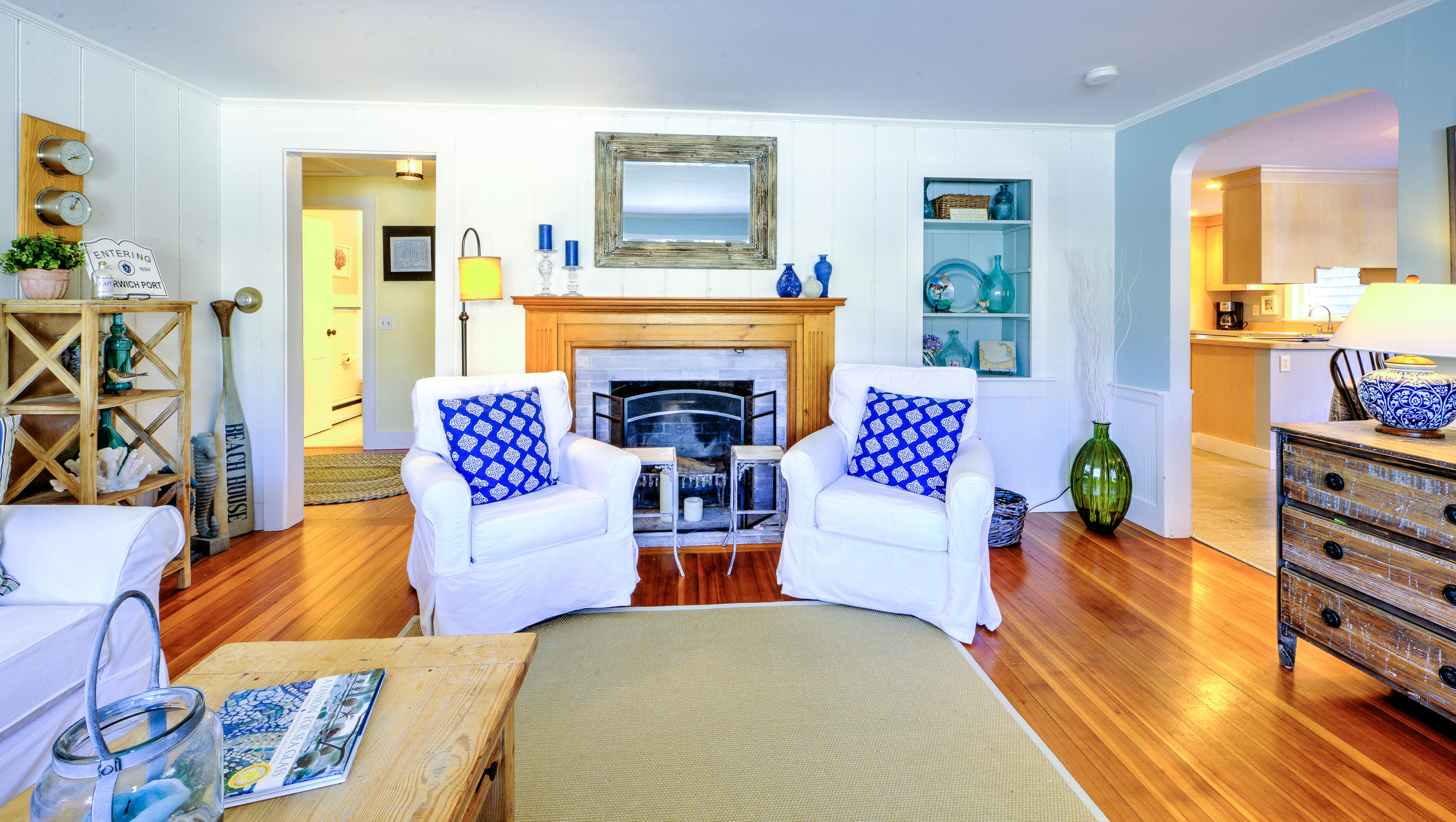36 Deep Hole Road Harwich Port, MA 02646 - Photo 20 of 34 a living room with furniture and a fireplace