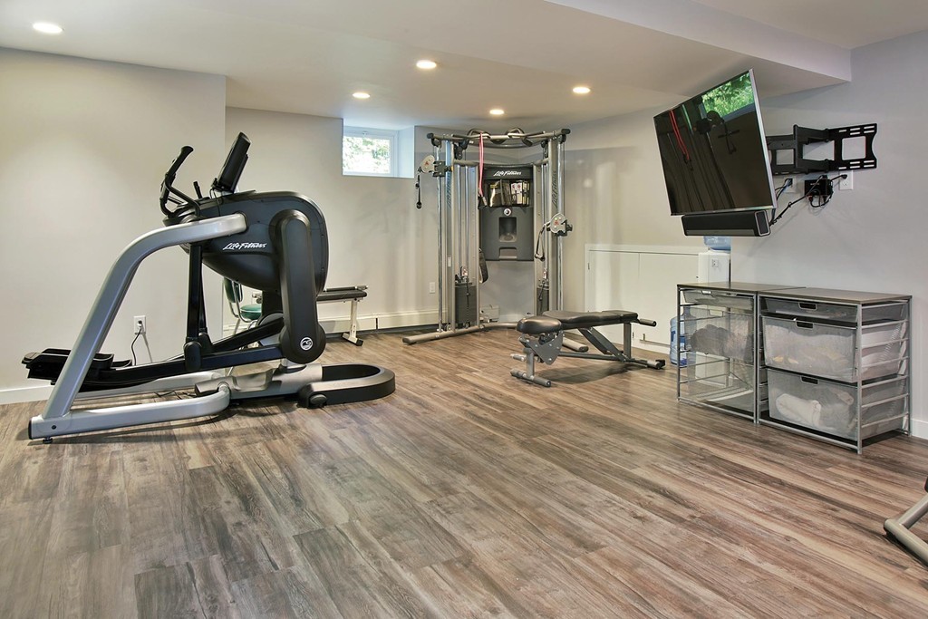21 Salisbury Road Brookline, MA 02445 - Photo 10 of 12 a view of a room with gym equipment