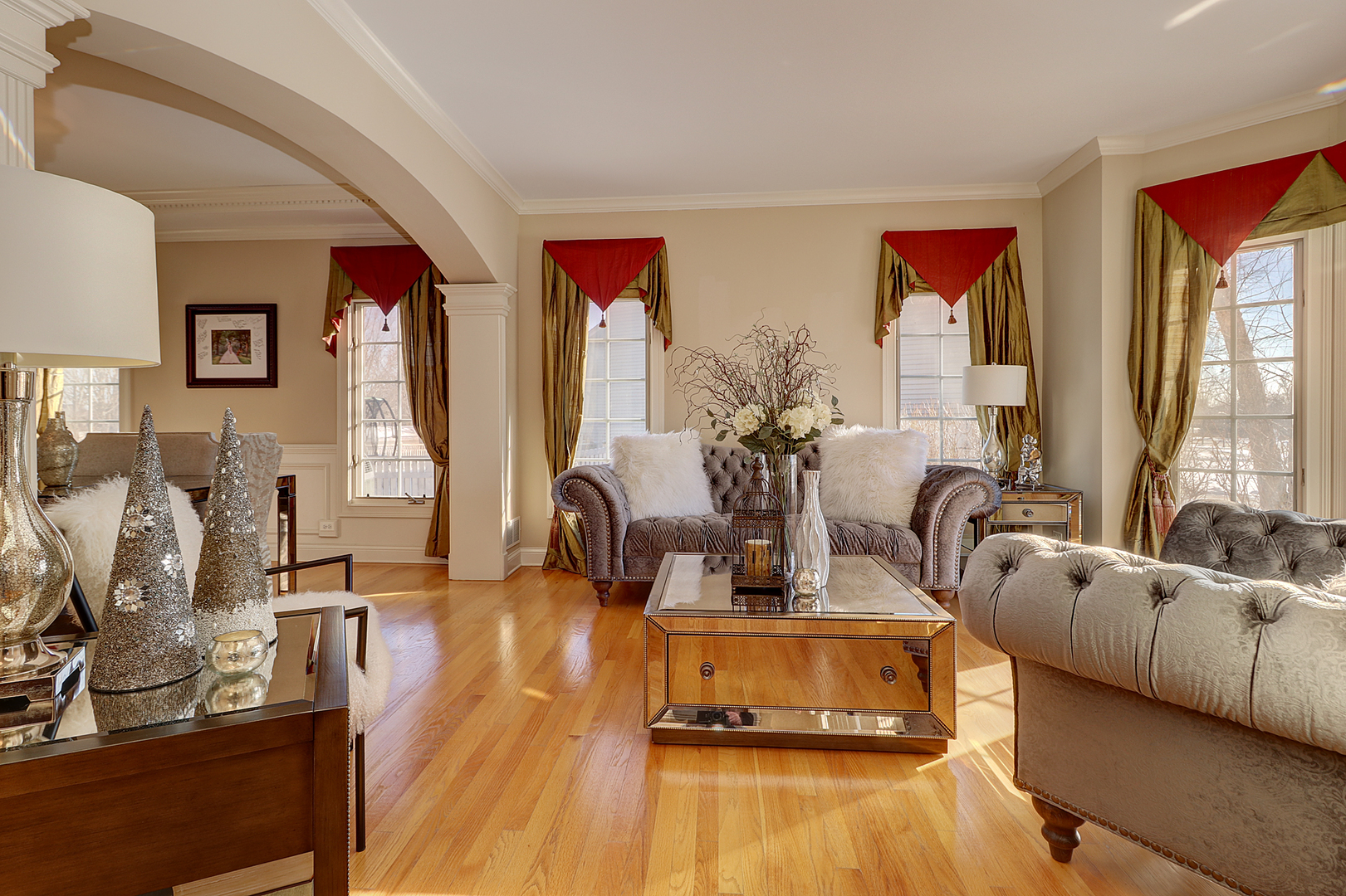 26025 Whispering Woods Circle Plainfield, IL 60585 - Photo 2 of 43 a view of a living room with furniture and a flat screen tv