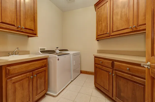 a view of backyard with green space