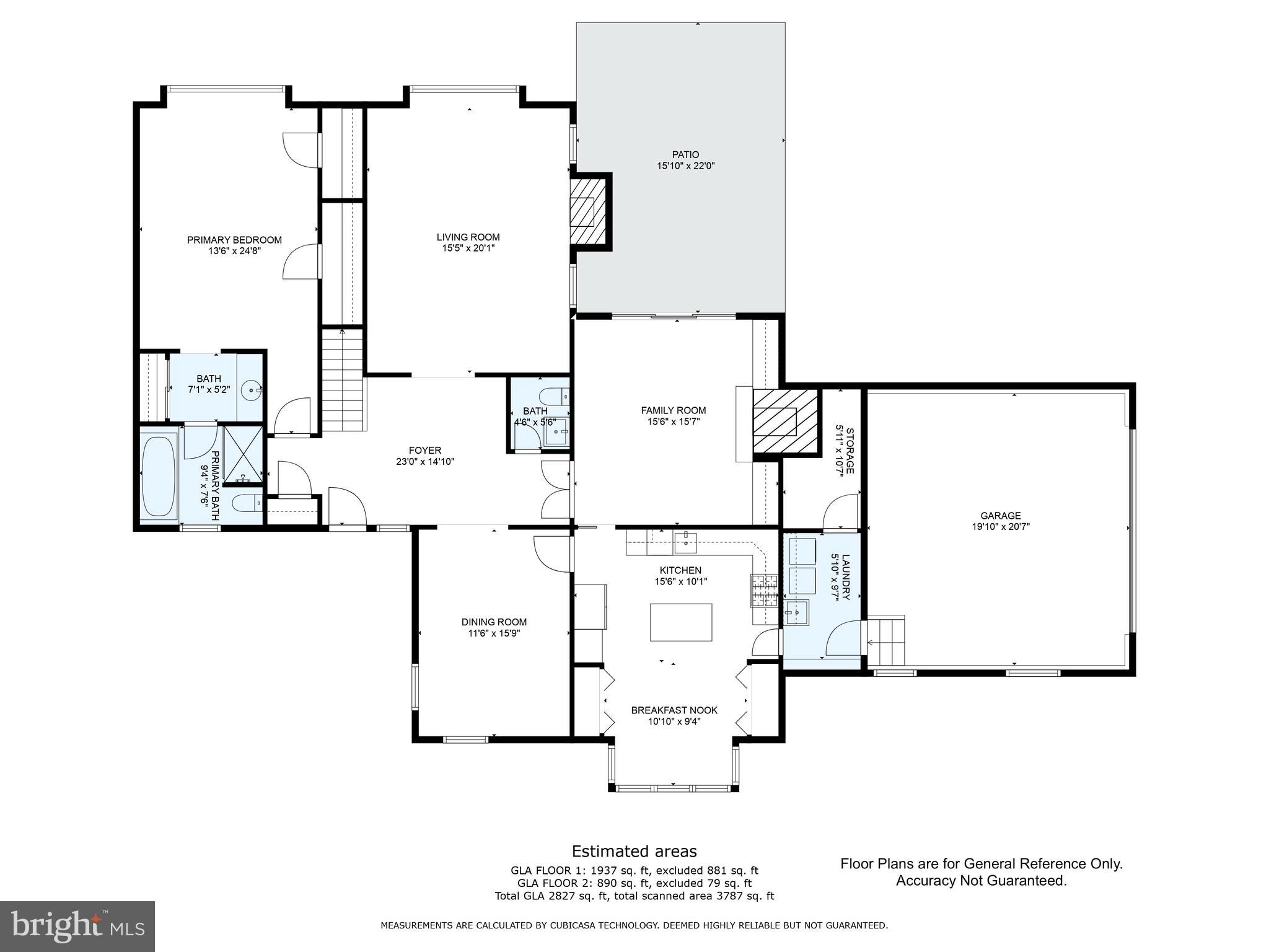 110 Quail Lane Wayne, PA 19087 - Photo 35 of 36 First Floor sketch general reference only