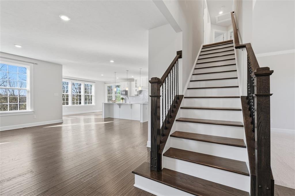 641 Tullamore Trail Mars, PA 16046 - Photo 11 of 47 a view of entryway and hall with wooden floor