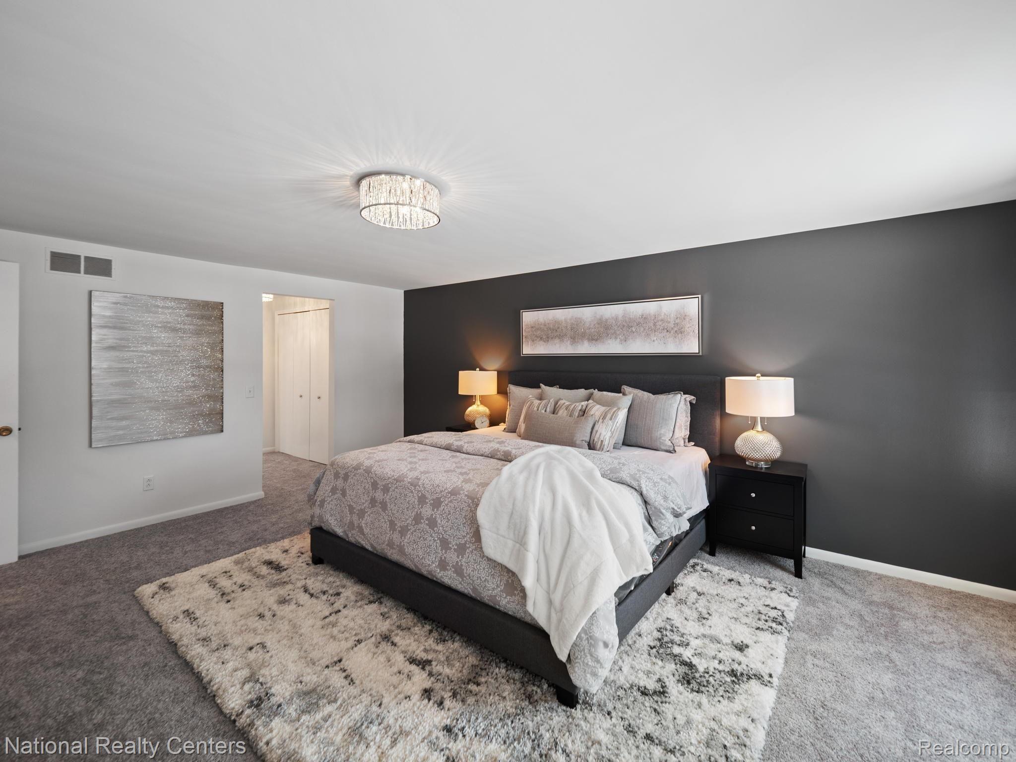 755 Lake Forest Road Rochester, MI 48309 - Photo 50 of 66 Master Bedroom 2/Double Closets and Designer Lighting