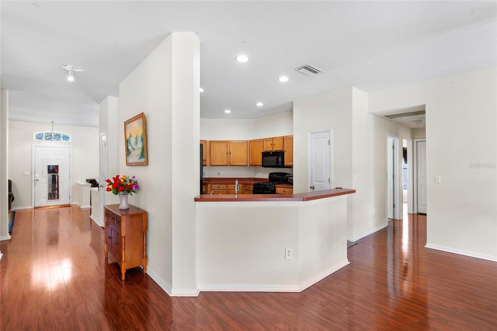 2763 Valencia Grove Drive Valrico, FL 33596 - Photo 15 of 38 a living room with stainless steel appliances furniture wooden floor and a kitchen view