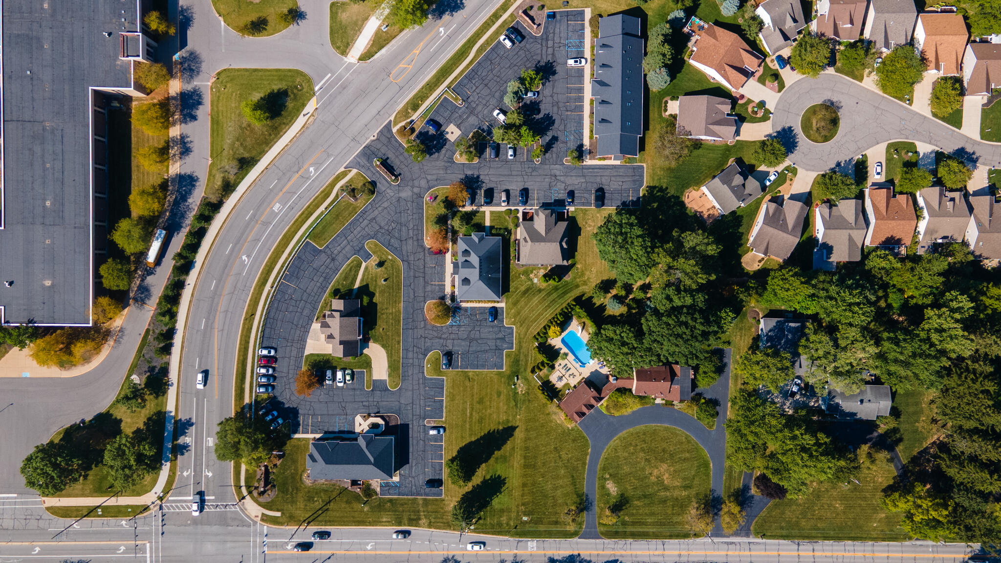 556 Vale Park Road Valparaiso, IN 46385 - Photo 4 of 4 an aerial view of houses with outdoor space