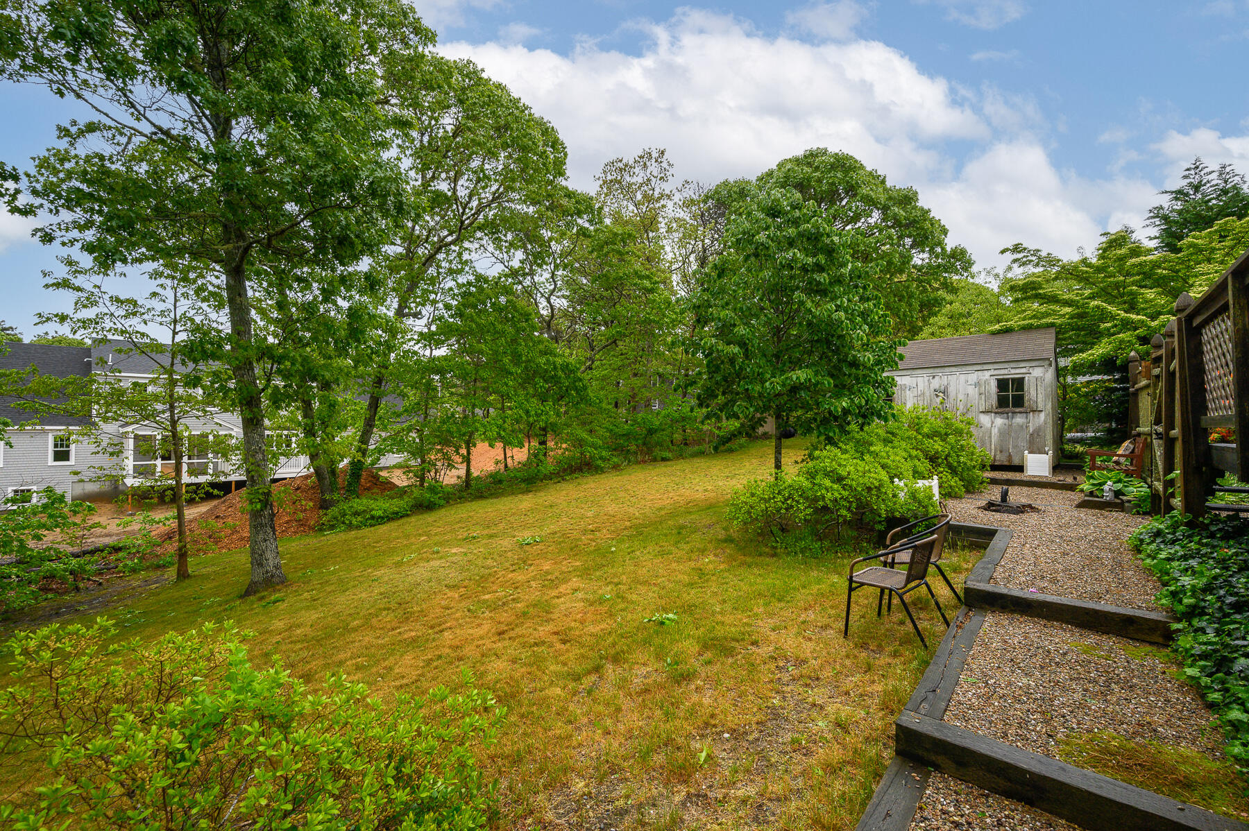 20 Squirrel Run Eastham, MA 02642 - Photo 36 of 37 a view of backyard with swimming pool and seating area