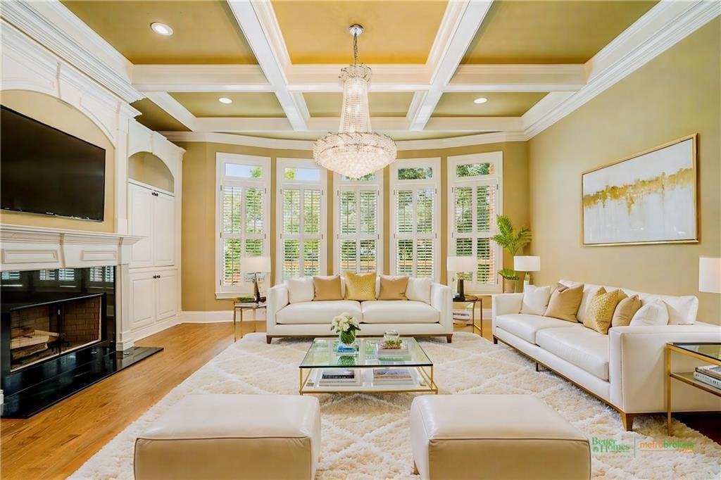 2317 Crimson King Drive Braselton, GA 30517 - Photo 10 of 66 a living room with fireplace furniture and a flat screen tv