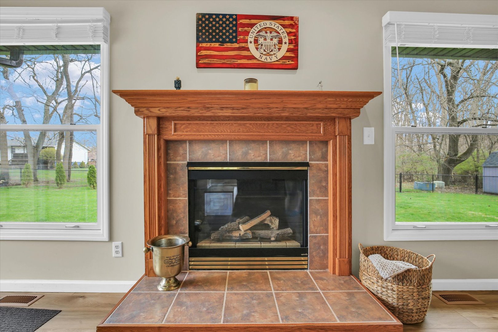 3629 Tuttle Street Danville, IL 61832 - Photo 14 of 47 a living room with a fireplace and a rug