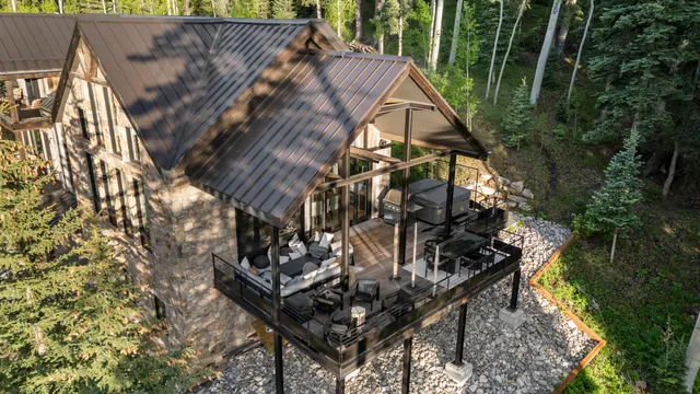 a view of under an umbrella