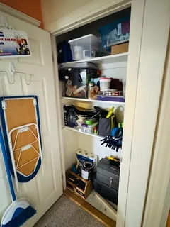 a room with storage and utility