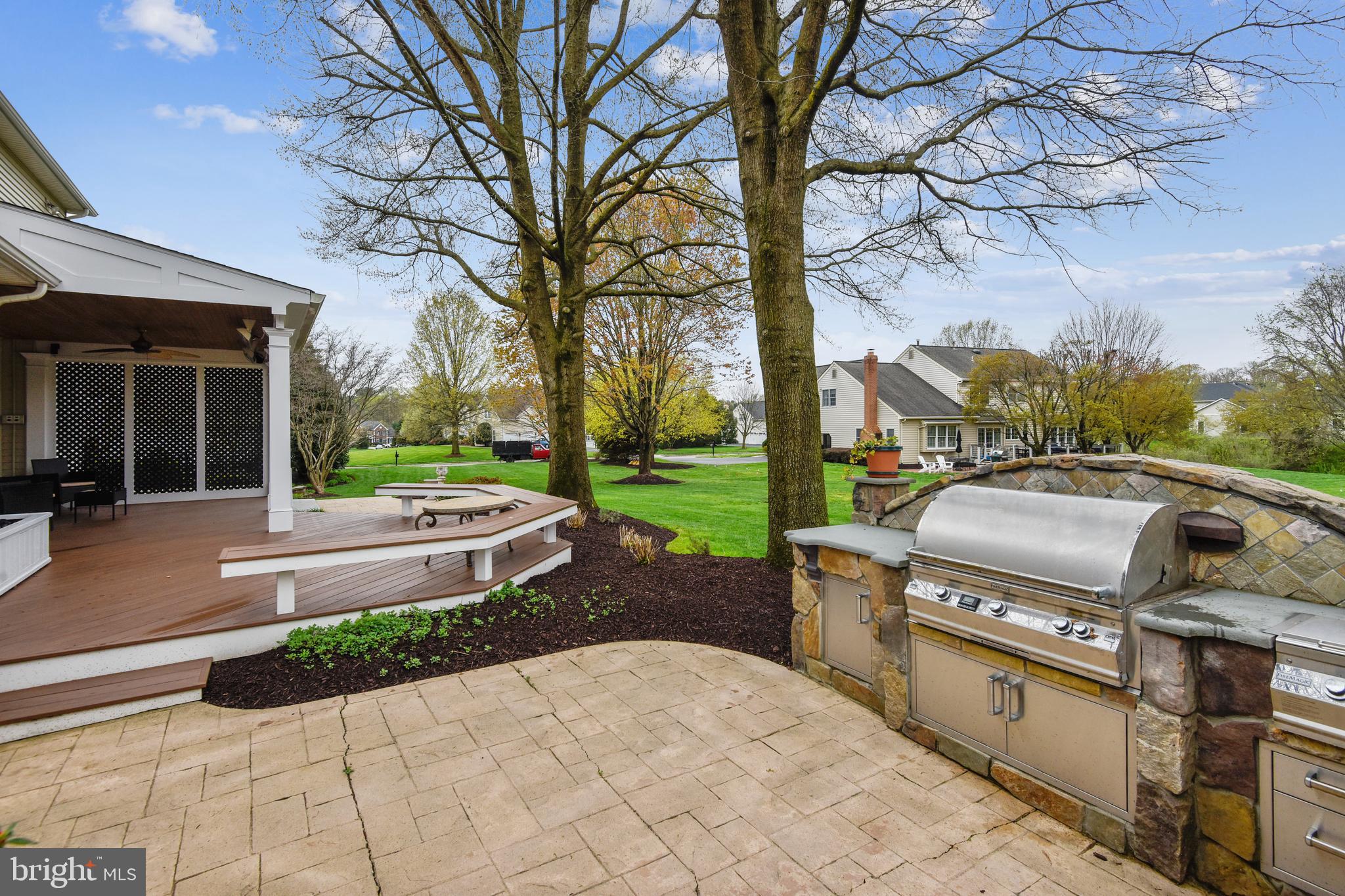 1704 Raleigh Hill Road Vienna, VA 22182 - Photo 34 of 42 Patio with built-in stone outdoor BBQ