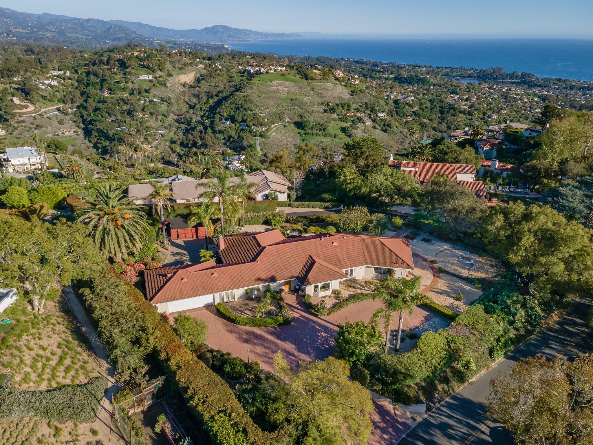 1060 Las Alturas Road Santa Barbara, CA 93103 - Photo 2 of 52 Ariel View