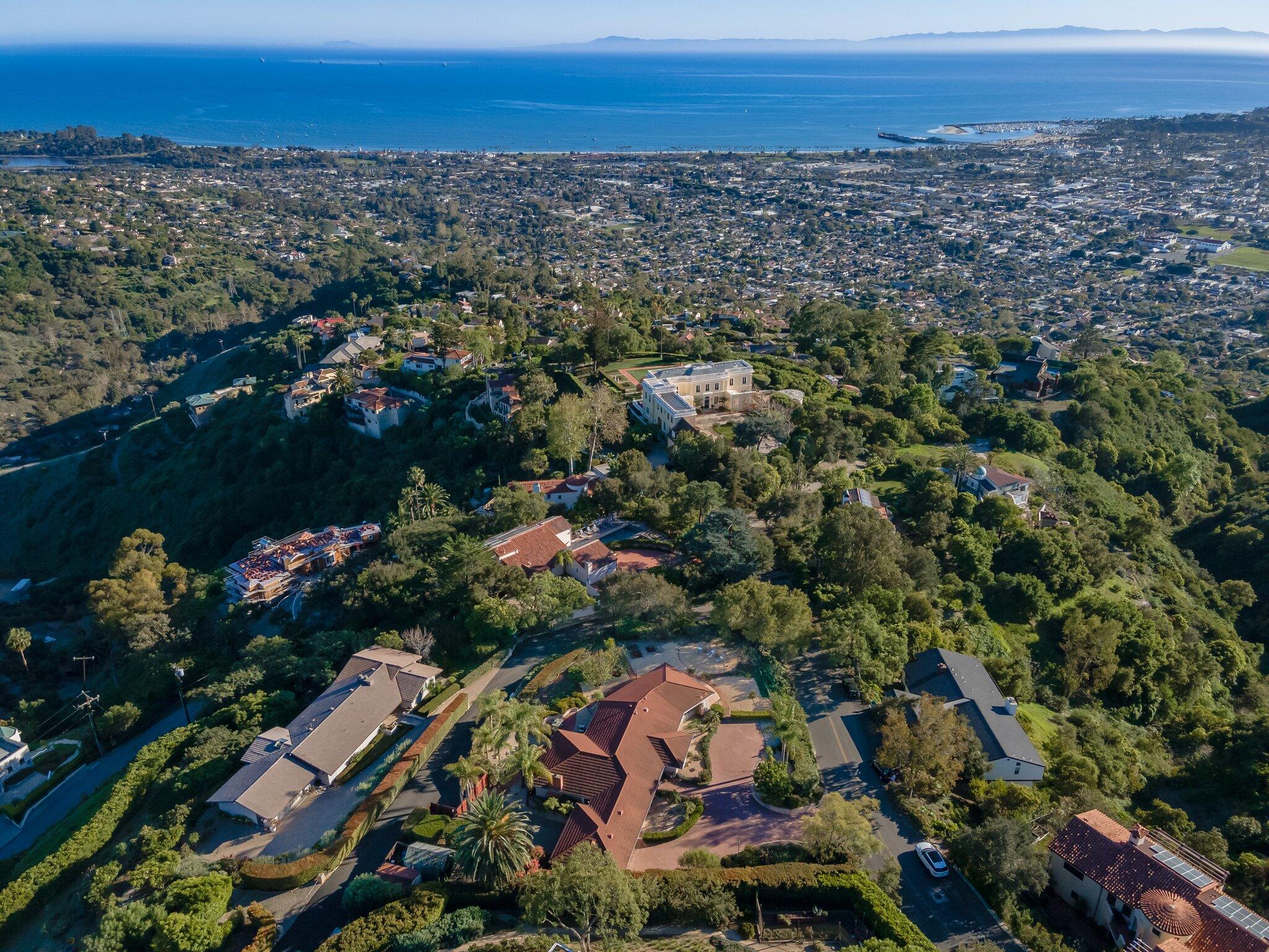 1060 Las Alturas Road Santa Barbara, CA 93103 - Photo 40 of 52 Ariel View