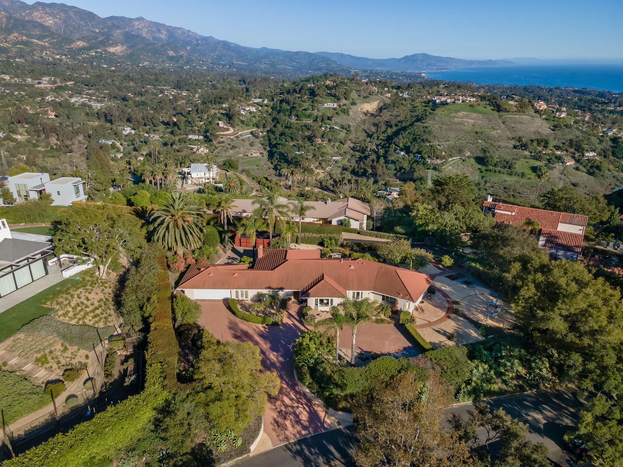 1060 Las Alturas Road Santa Barbara, CA 93103 - Photo 41 of 52 Ariel View