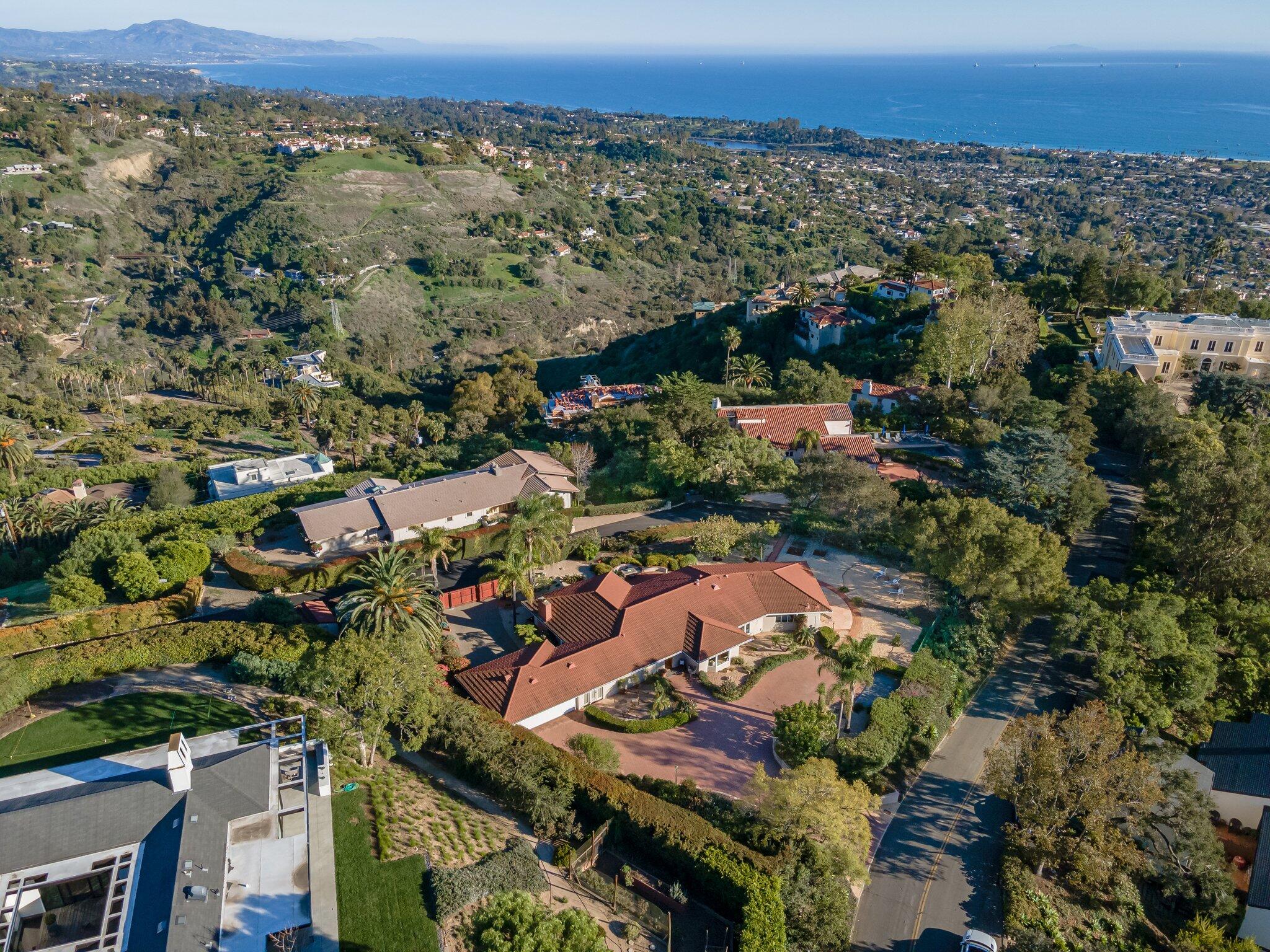 1060 Las Alturas Road Santa Barbara, CA 93103 - Photo 42 of 52 Ariel View