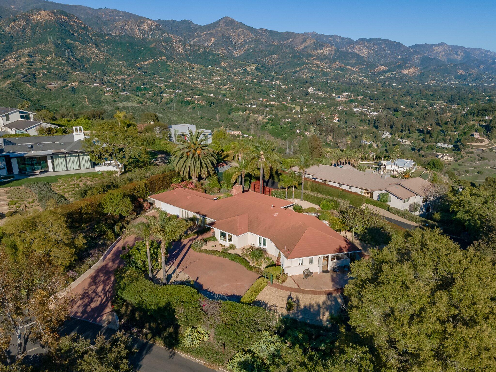1060 Las Alturas Road Santa Barbara, CA 93103 - Photo 45 of 52 Ariel View