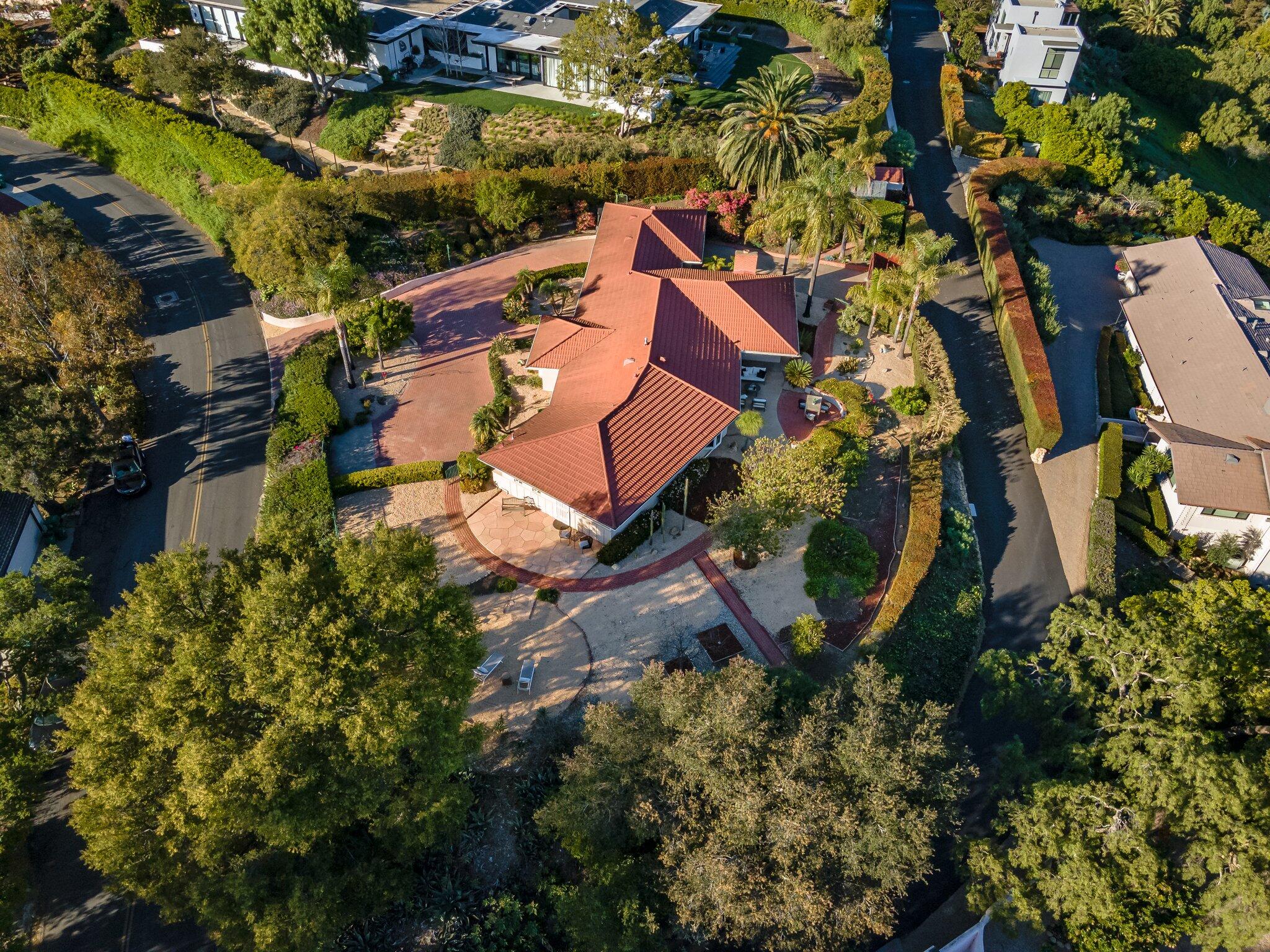 1060 Las Alturas Road Santa Barbara, CA 93103 - Photo 50 of 52 Ariel View