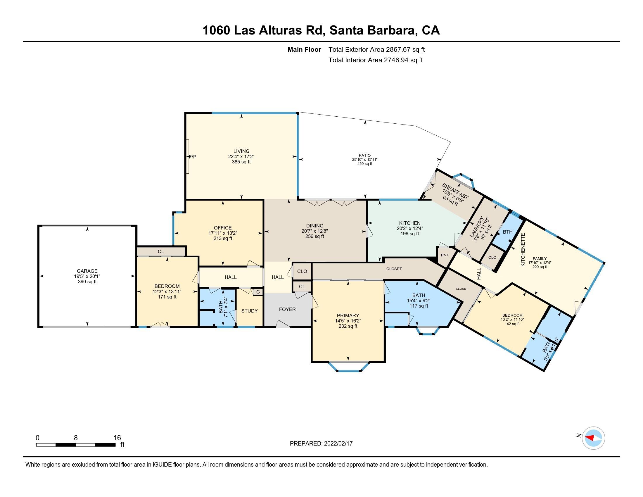 1060 Las Alturas Road Santa Barbara, CA 93103 - Photo 52 of 52 1-Floor Plan