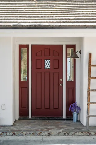 a view of a city with mountains in the background
