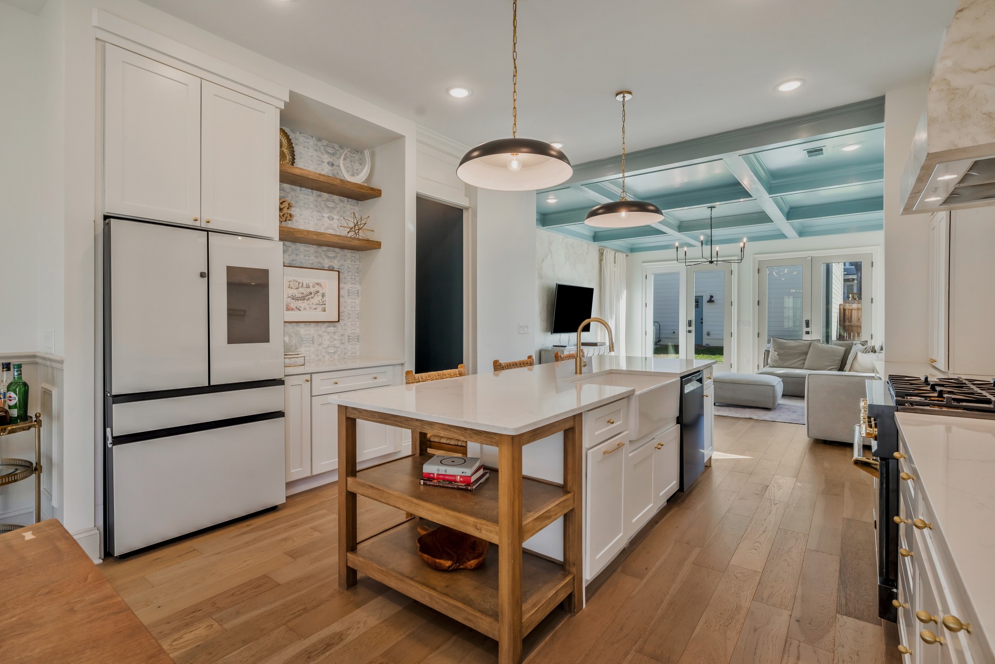1007 Lischey Avenue Nashville, TN 37207 - Photo 12 of 52 a large white kitchen with stainless steel appliances