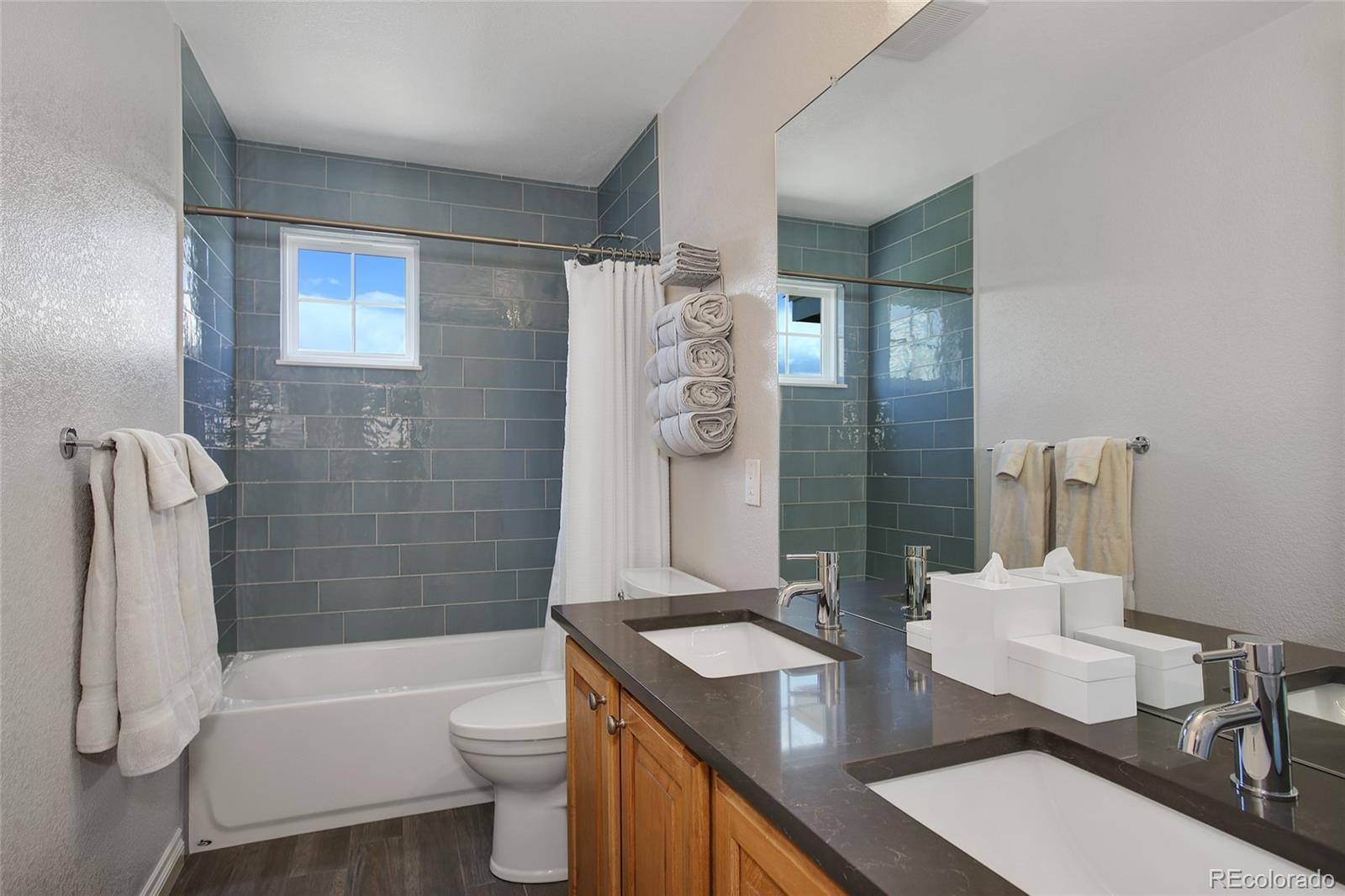 10274 Willowbridge Court Highlands Ranch, CO 80126 - Photo 23 of 35 a bathroom with a sink a toilet and shower