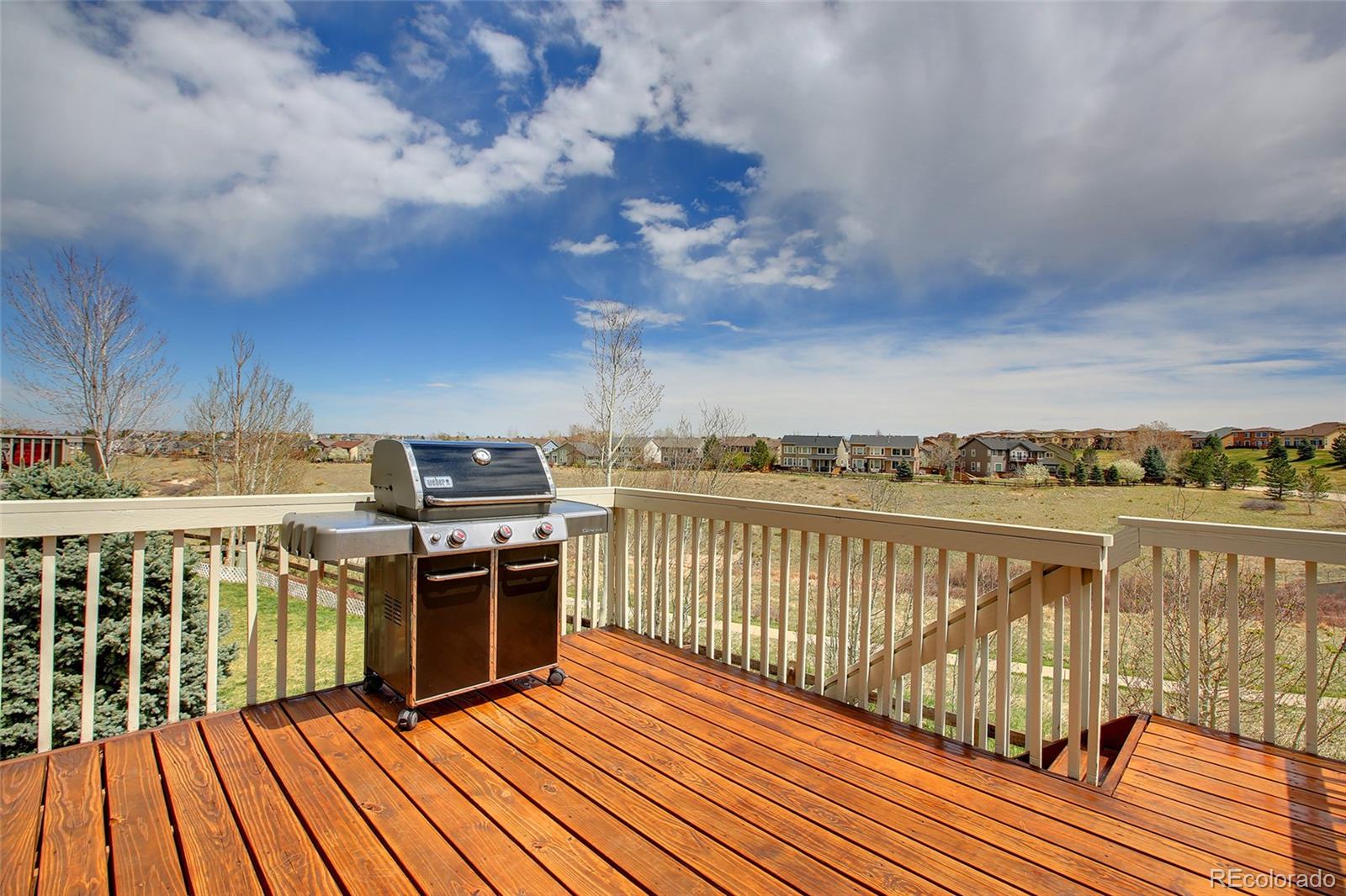 10274 Willowbridge Court Highlands Ranch, CO 80126 - Photo 33 of 35 a view of a balcony with wooden floor