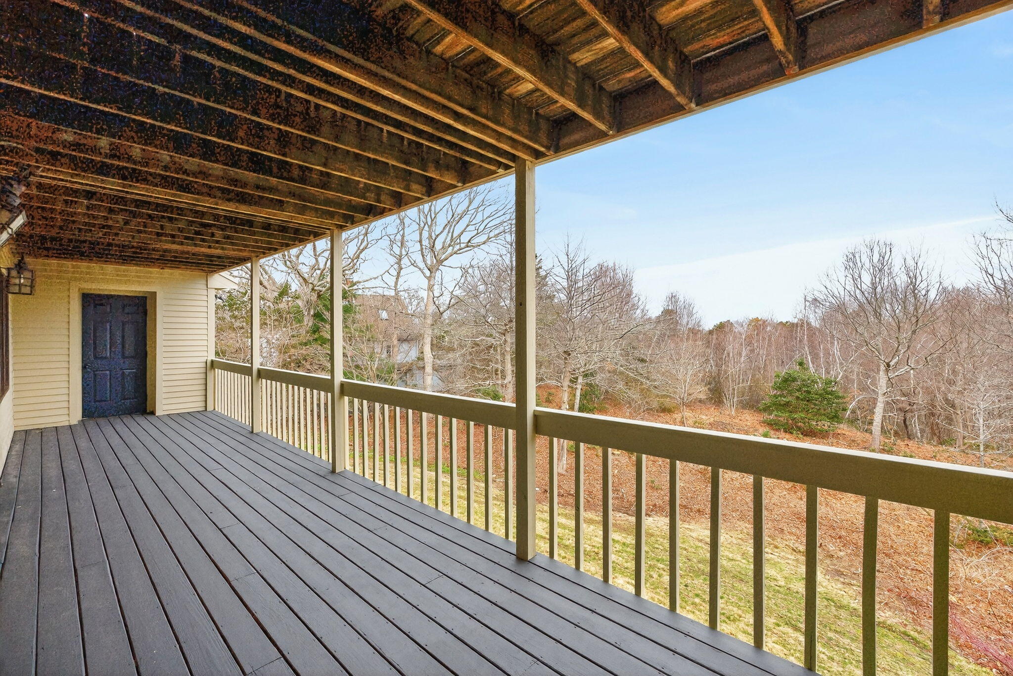 4 Earl Road East Sandwich, MA 02537 - Photo 40 of 63 a view of a balcony with wooden floor