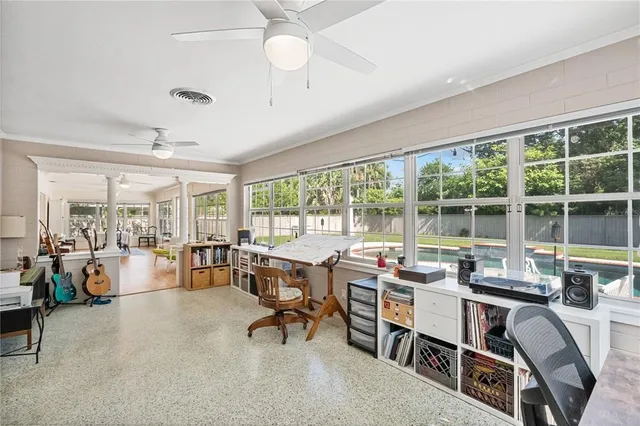 a kitchen with a sink stove and refrigerator