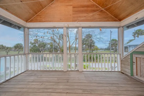 a view of a house with wooden floor