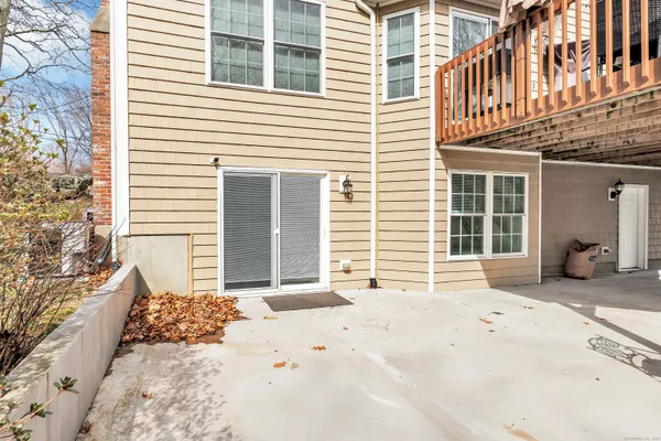 a view of a backyard of the house