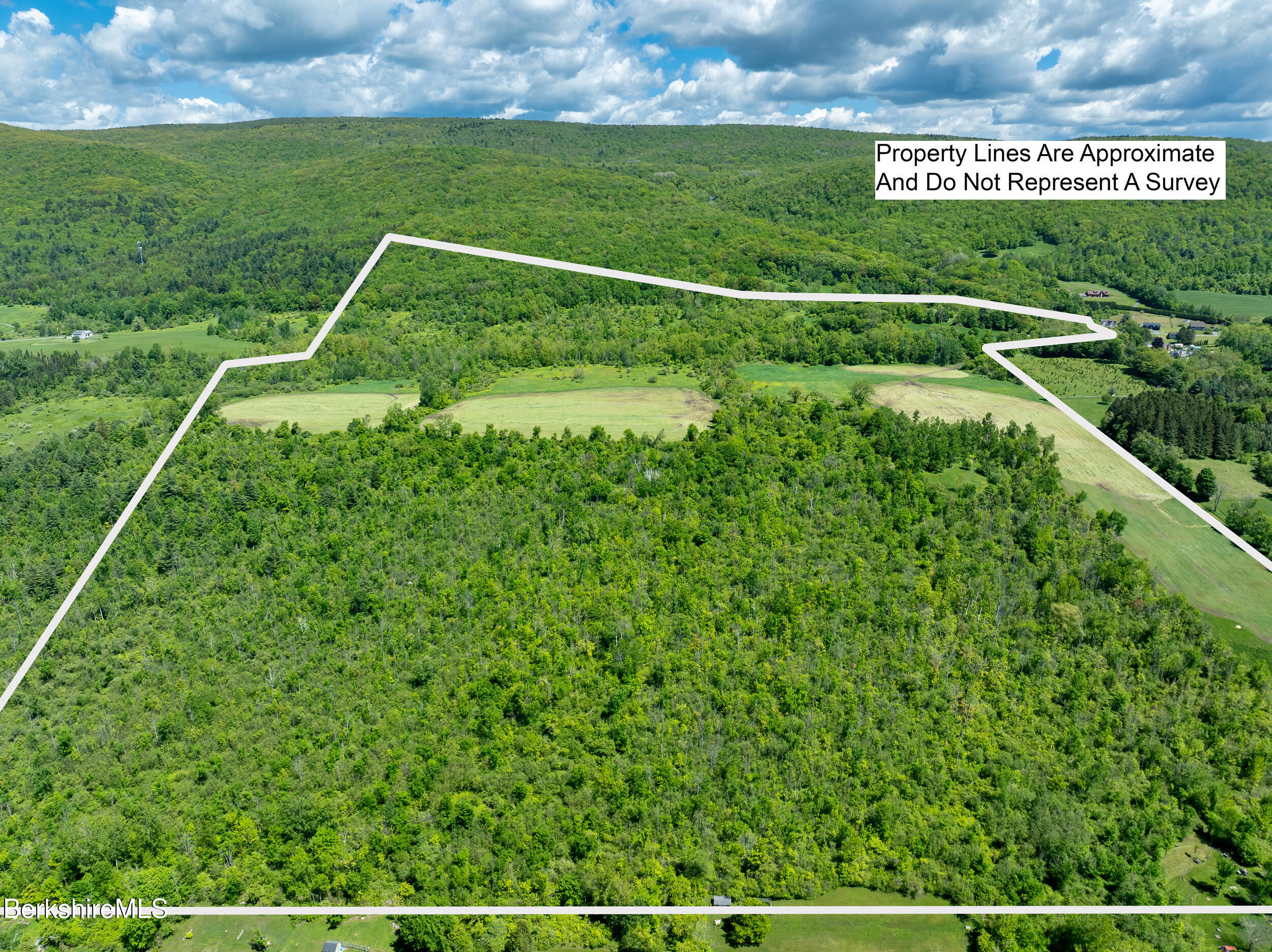 128 East Hoosac Street Adams, MA 01220 - Photo 5 of 15 Aerial View East w Property Lines