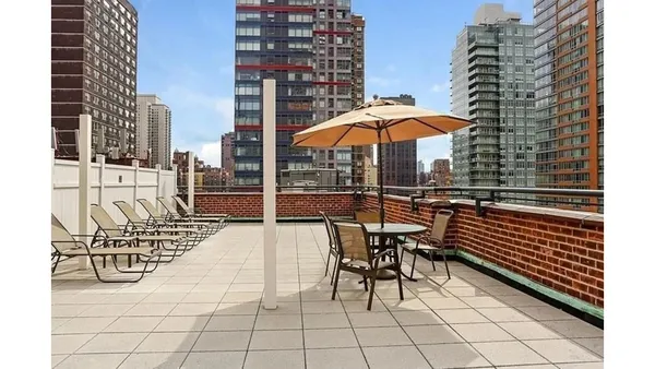 a view of outdoor space with seating area