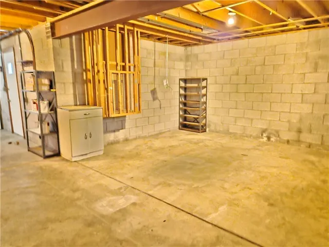 a view of a bathroom with a shower