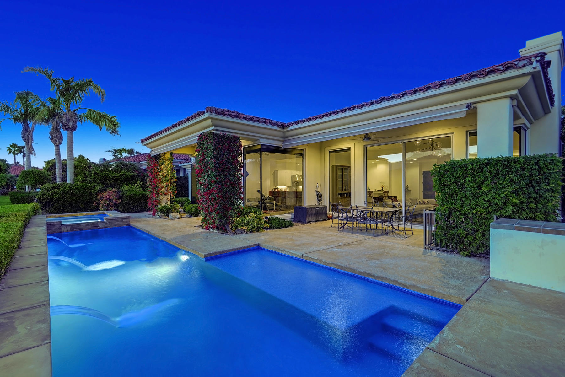 79593 Pomo La Quinta, CA 92253 - Photo 4 of 39 NIGHT BACK OF HOME