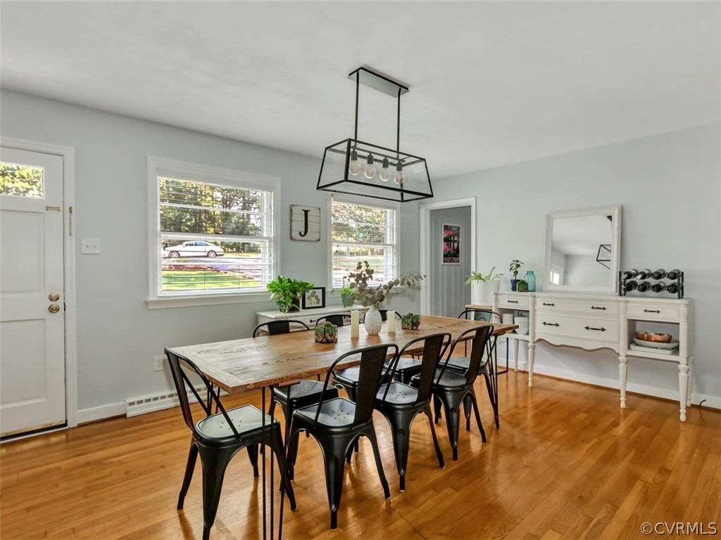 8166 Brown Road Richmond, VA 23235 - Photo 5 of 27 a view of a dining room with furniture window and wooden floor