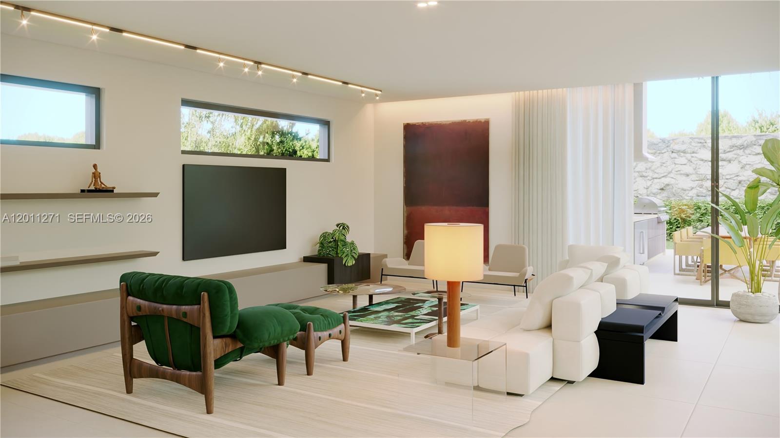 125 Southwest 29th Road Miami, FL 33129 - Photo 13 of 45 a living room with furniture potted plant and a large window