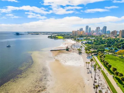 a view of an ocean and beach