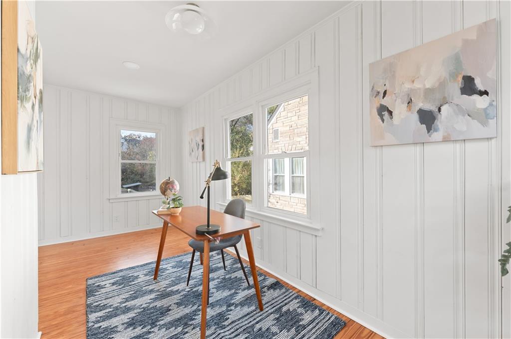 845 Ormewood Terrace Southeast, Unit A Atlanta, GA 30316 - Photo 17 of 34 a work room with wooden floor and a window
